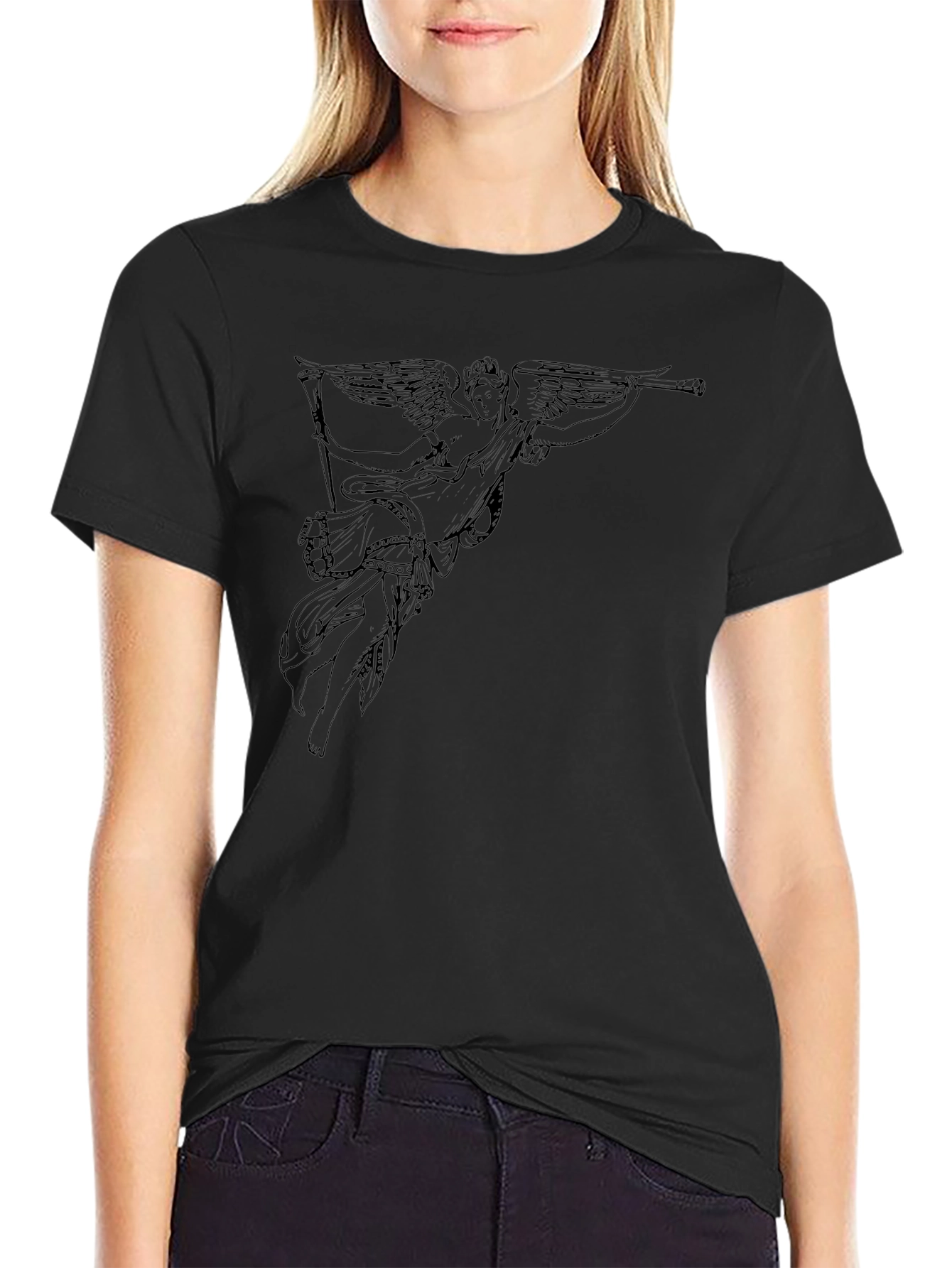 Angel Graphic Black T-Shirt