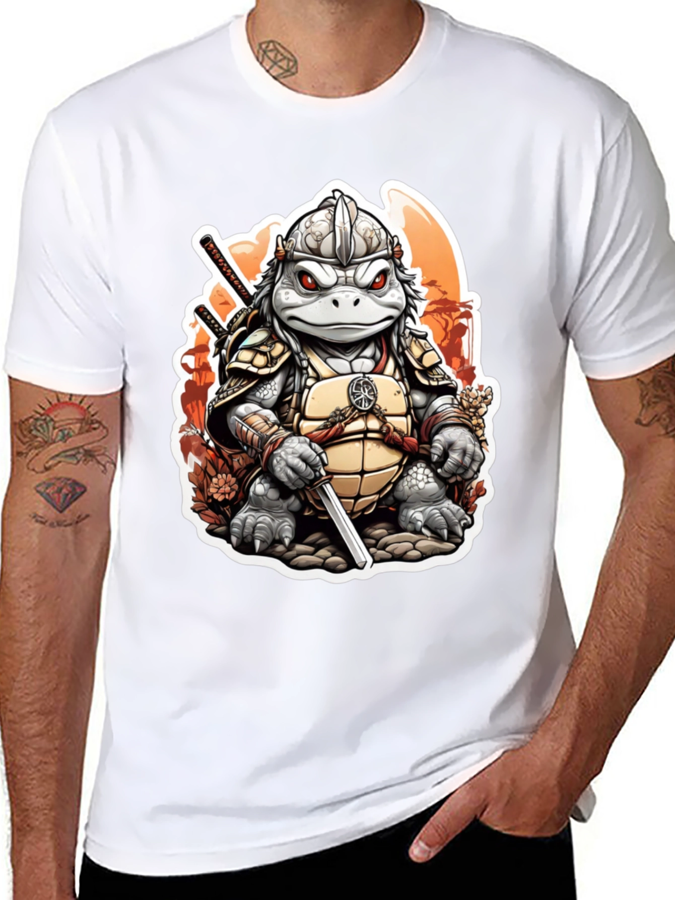 Turtle Samurai Graphic Tee - Ninja Warrior Style