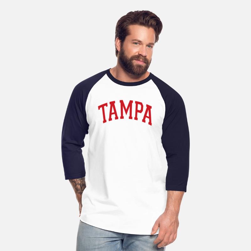 Tampa Florida Fl Varsity Style Red Text