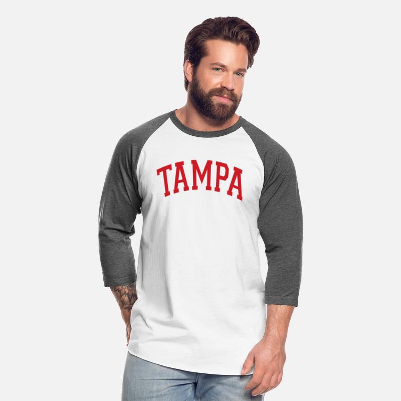 Tampa Florida Fl Varsity Style Red Text
