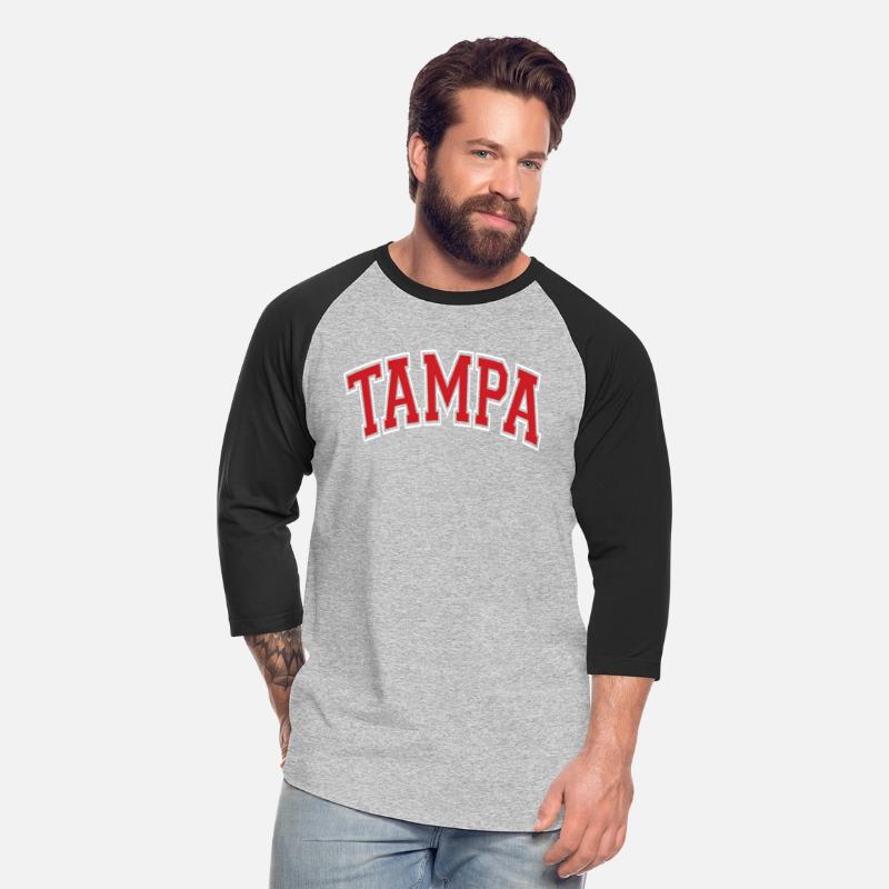 Tampa Florida Fl Varsity Style Red Text