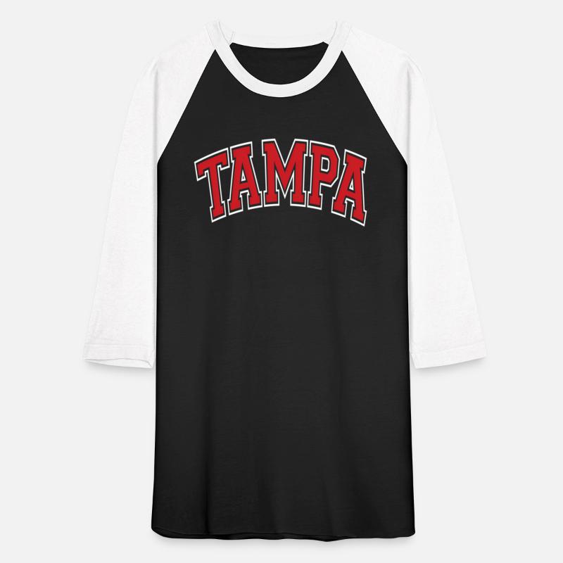 Tampa Florida Fl Varsity Style Red Text