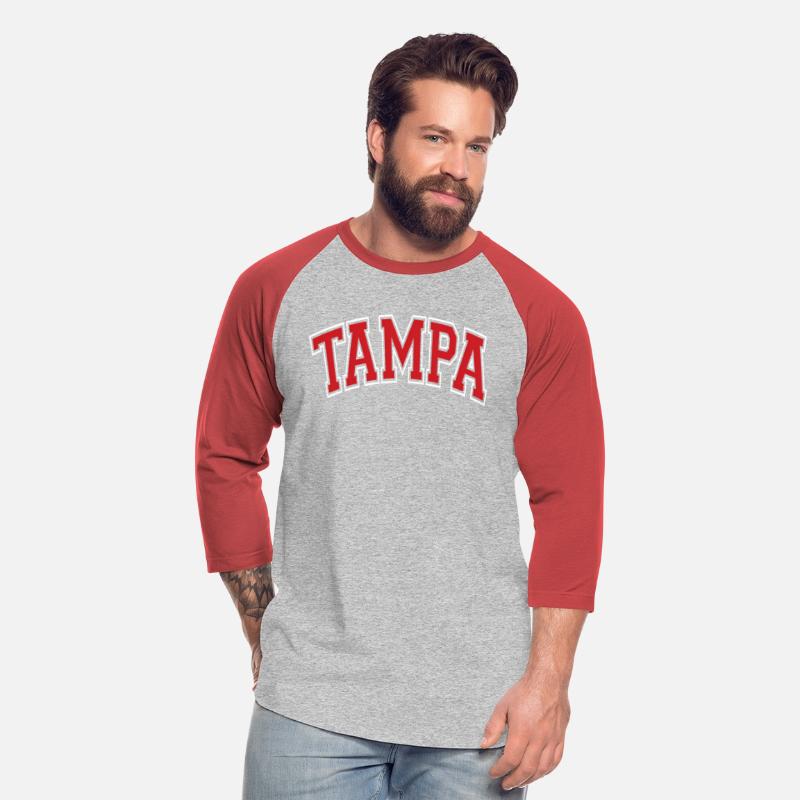 Tampa Florida Fl Varsity Style Red Text