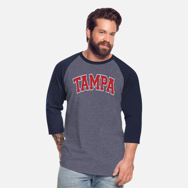 Tampa Florida Fl Varsity Style Red Text