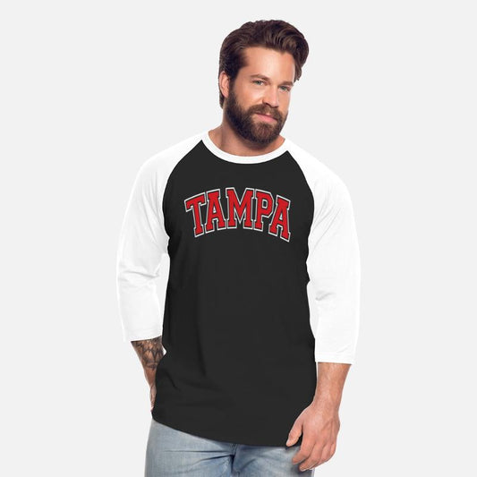 Tampa Florida Fl Varsity Style Red Text