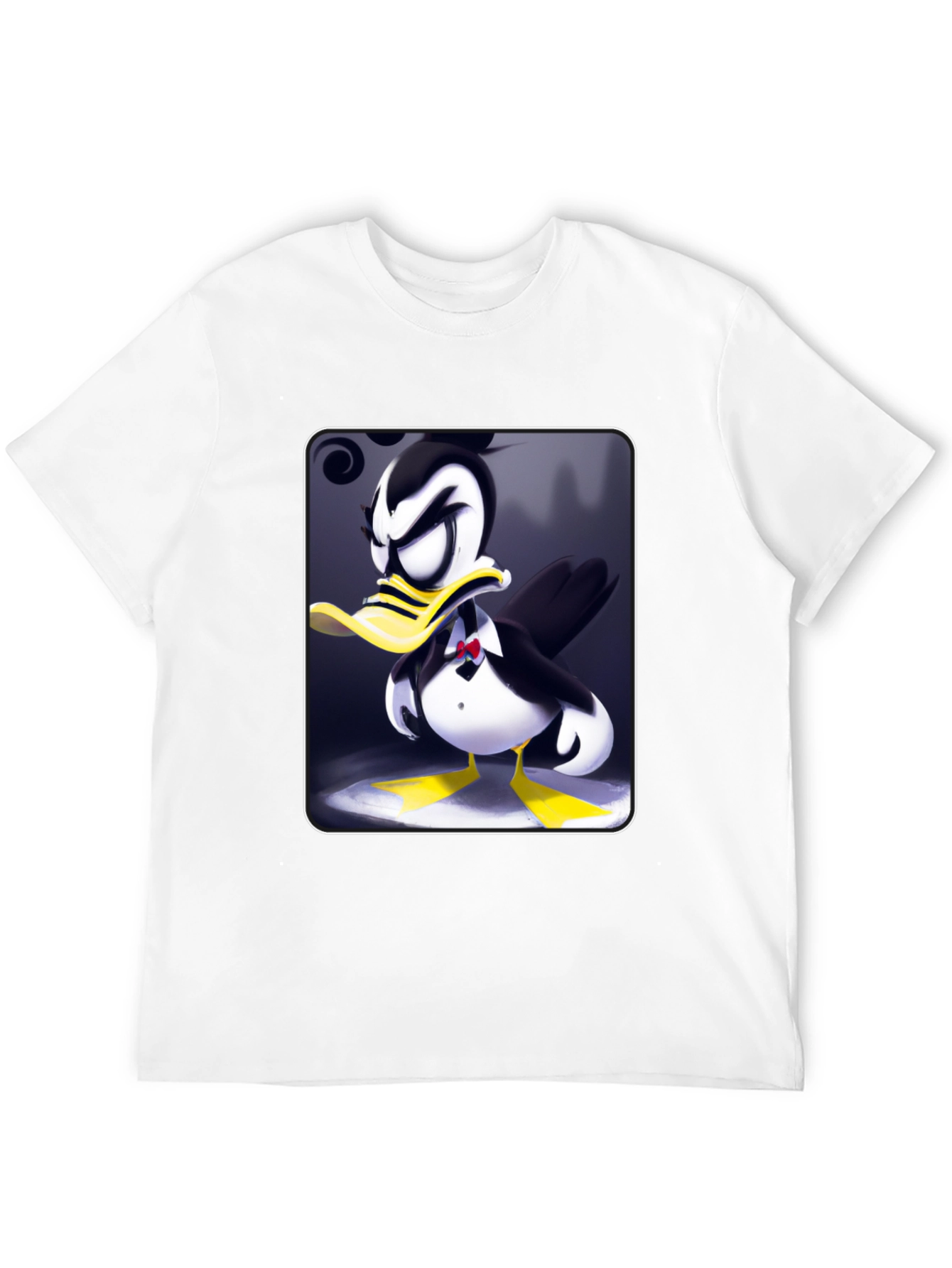 Tuxedo Duck Graphic Tee - Cartoon Style