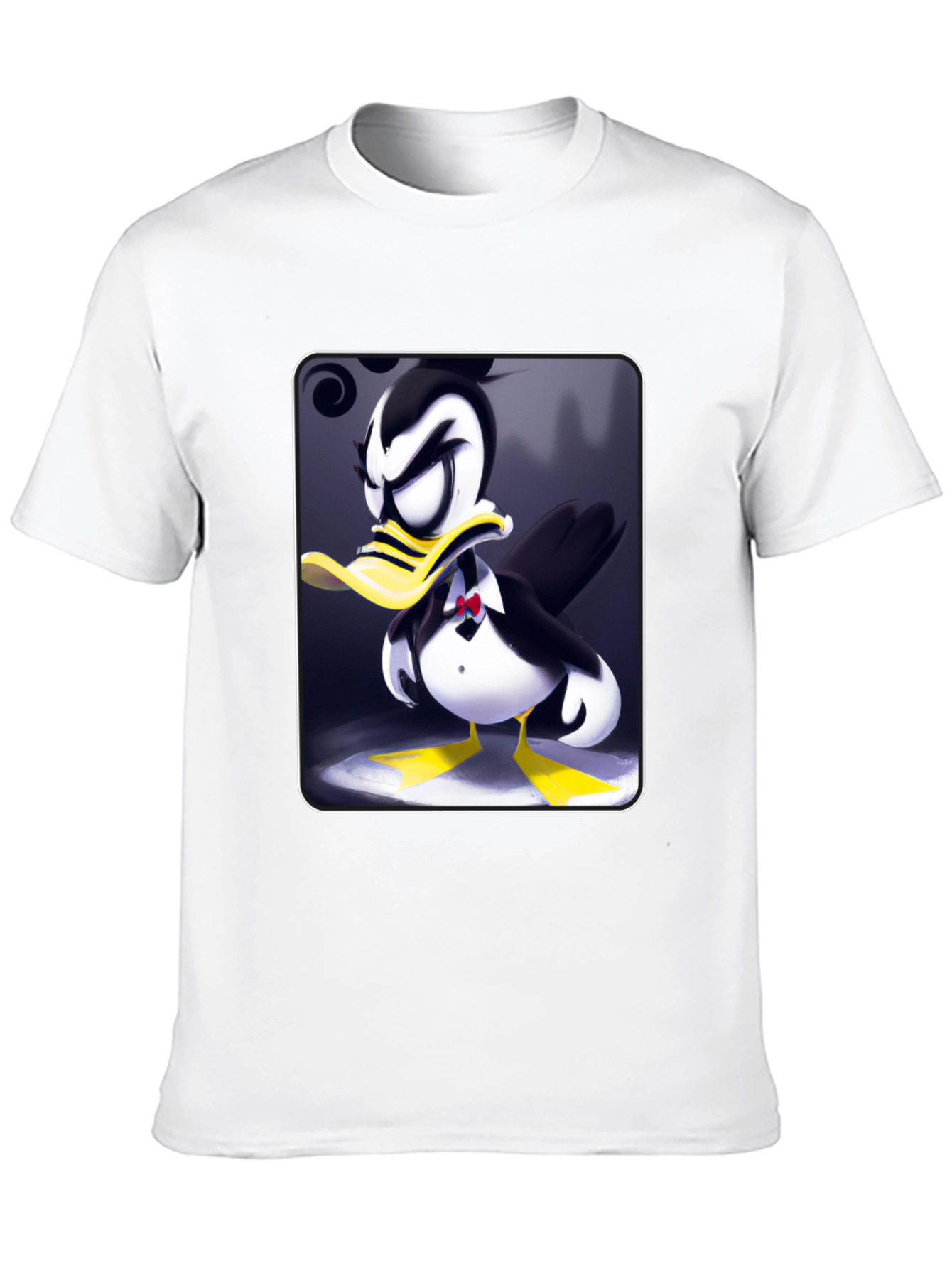Tuxedo Duck Graphic Tee - Cartoon Style