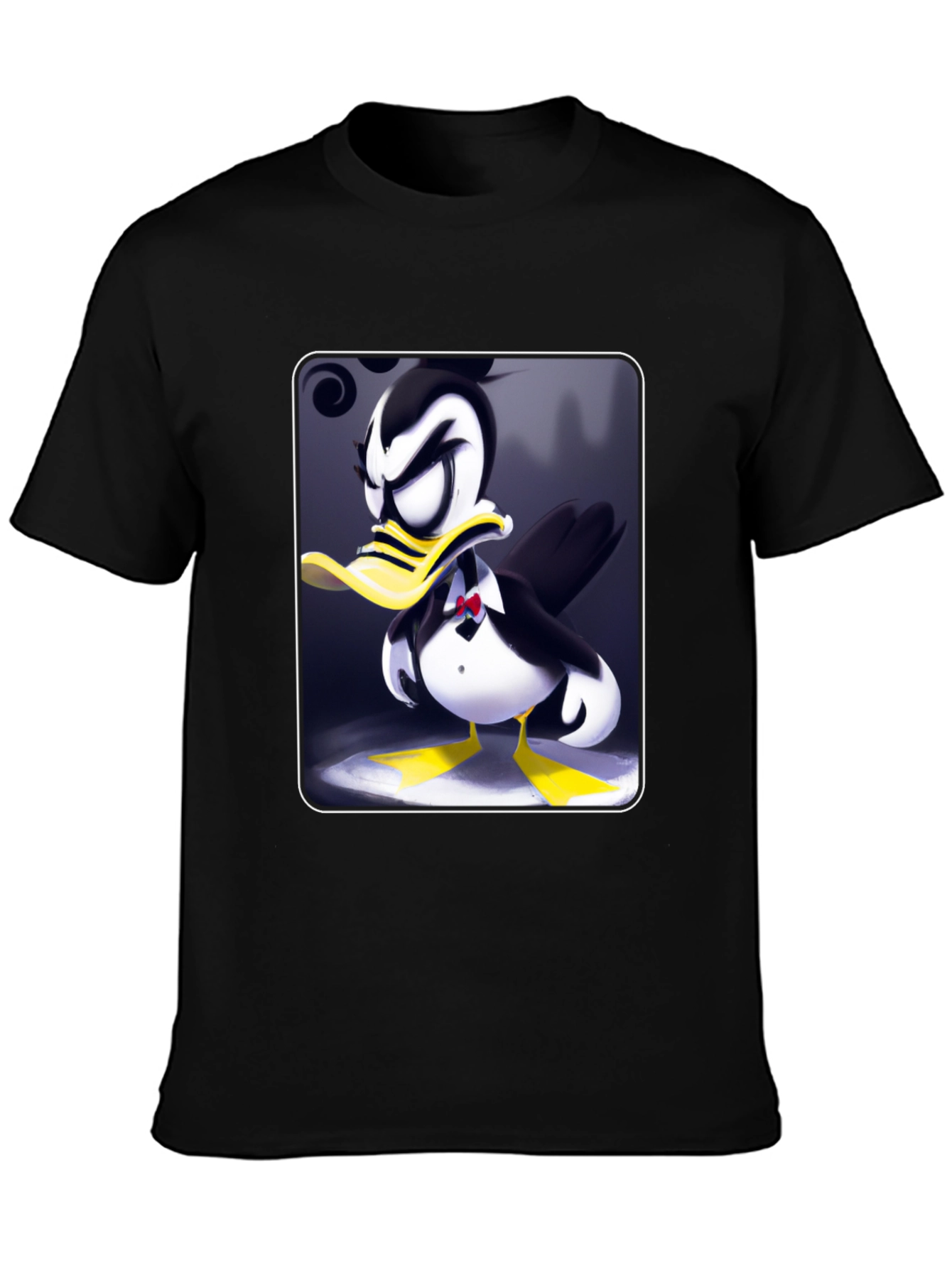 Tuxedo Duck Graphic Tee - Cartoon Style