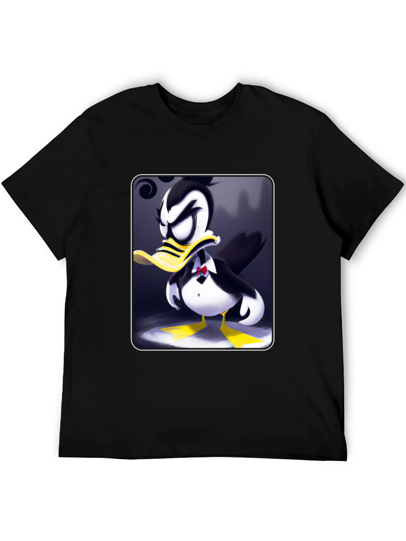Tuxedo Duck Graphic Tee - Cartoon Style