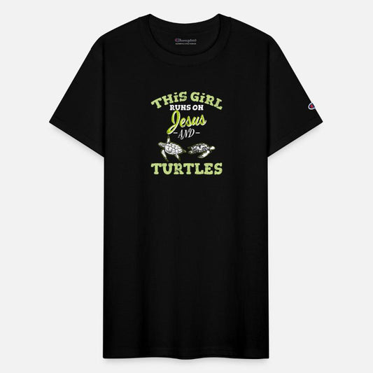 This Girl Runs On Jesus And Turtles Funny Sea Turt