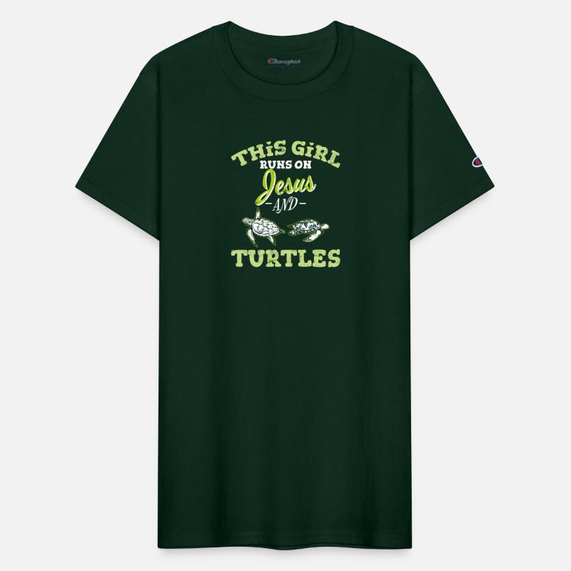 This Girl Runs On Jesus And Turtles Funny Sea Turt
