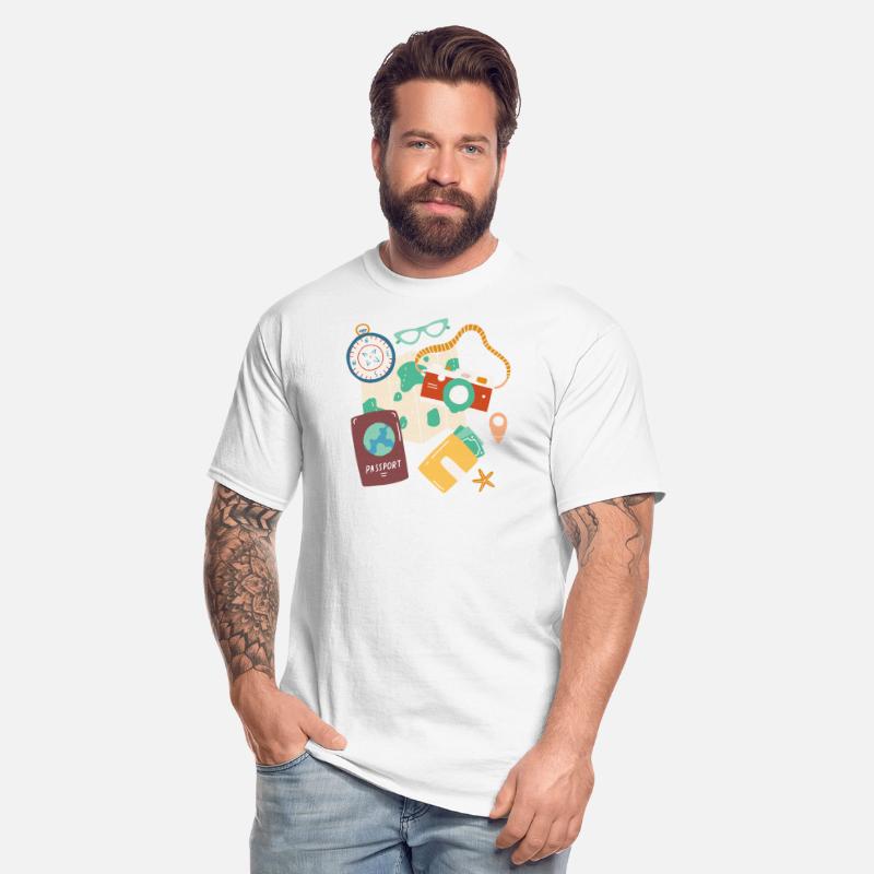 Tourist Holidays Costume Camera Passport Traveling