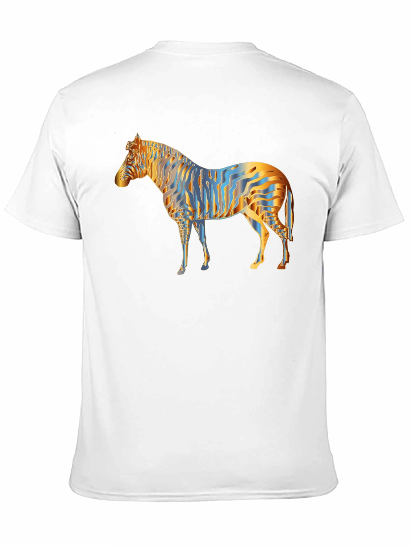 Striking Zebra Print Black T-Shirt