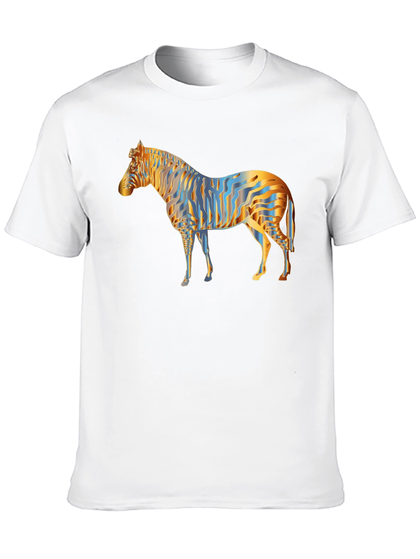 Striking Zebra Print Black T-Shirt