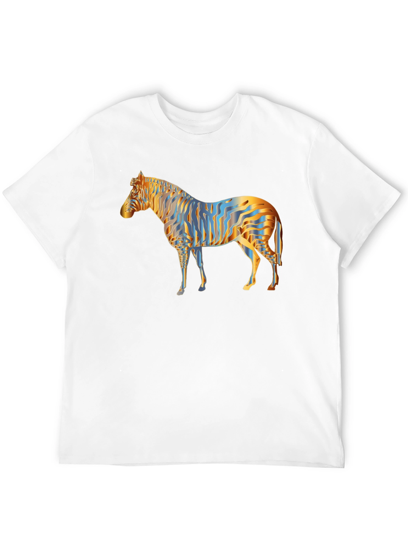 Striking Zebra Print Black T-Shirt