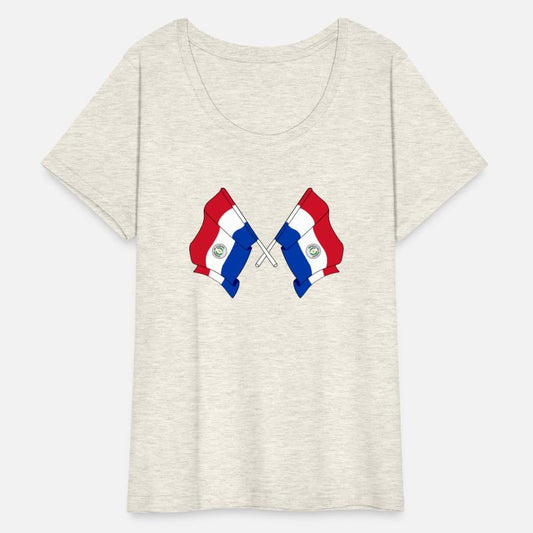 Two crossed flags of Paraguay