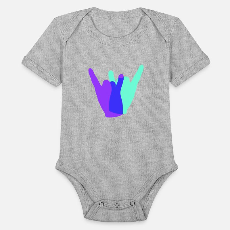 Two heavy metal hard rock horn finger hand gesture