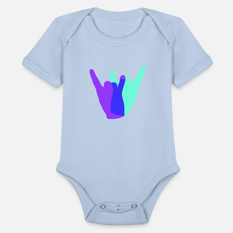 Two heavy metal hard rock horn finger hand gesture