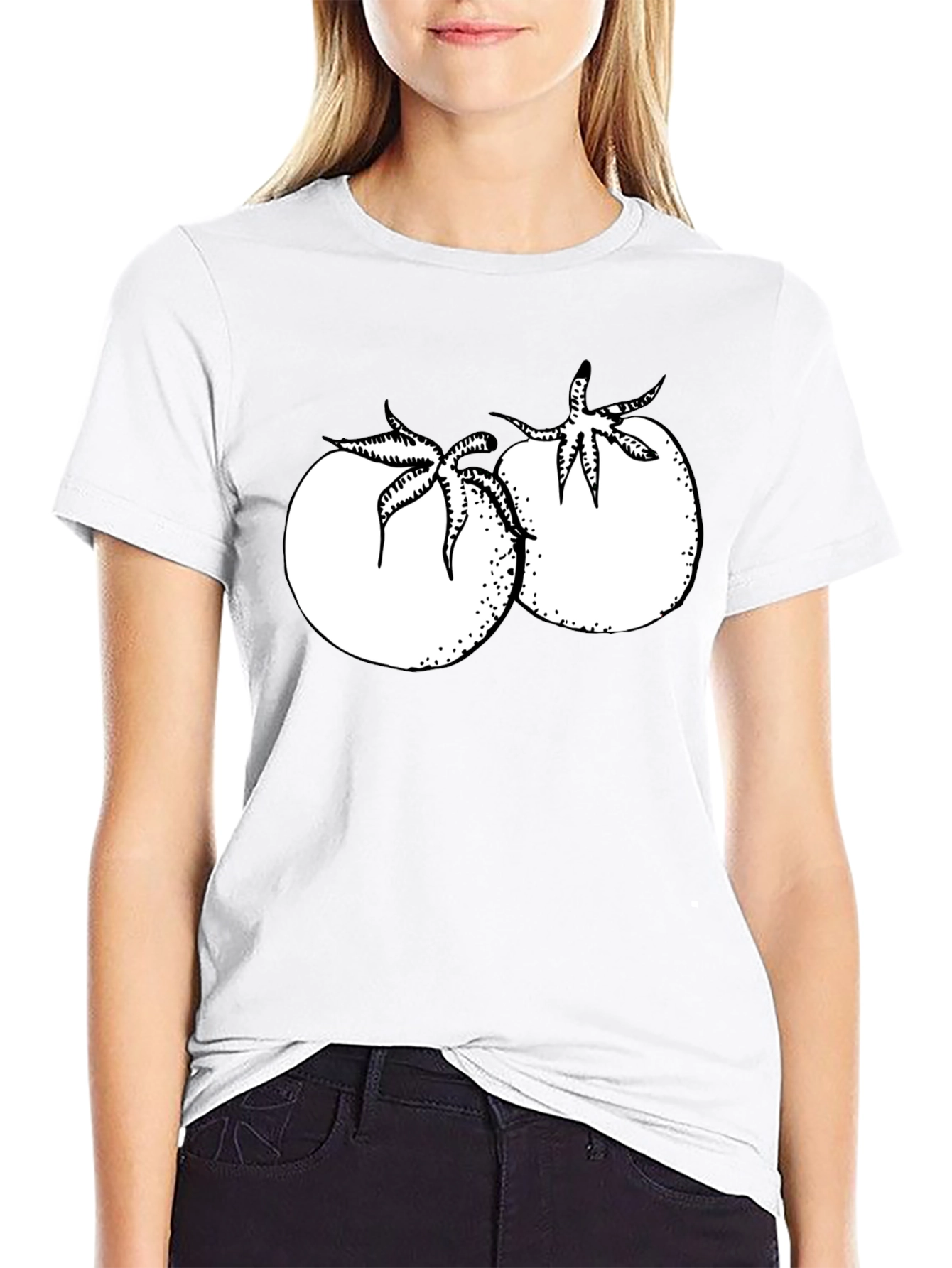 Tomato Graphic T-Shirt - Black Cotton Tee