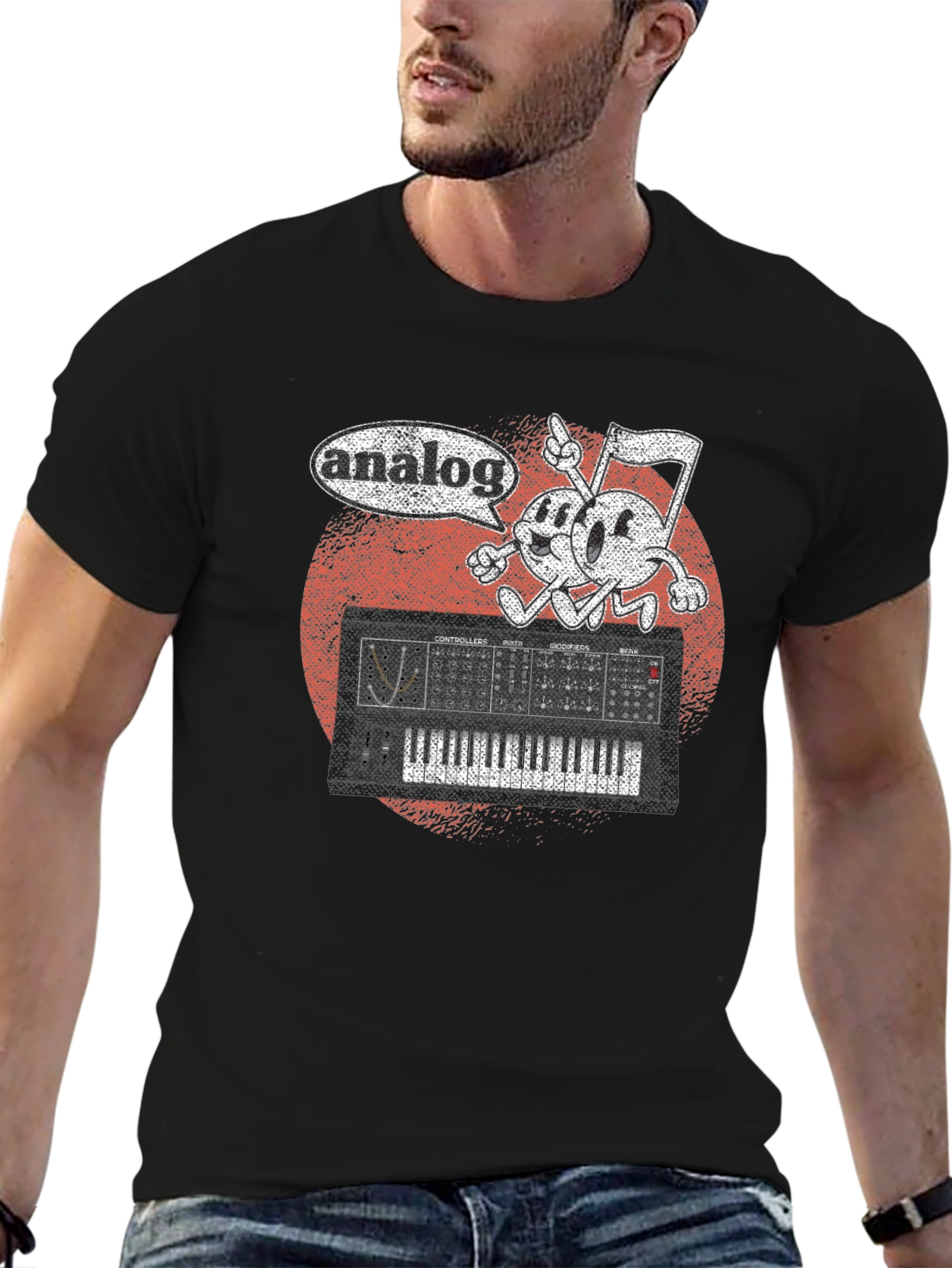 Analog Synthesizer Graphic T-Shirt