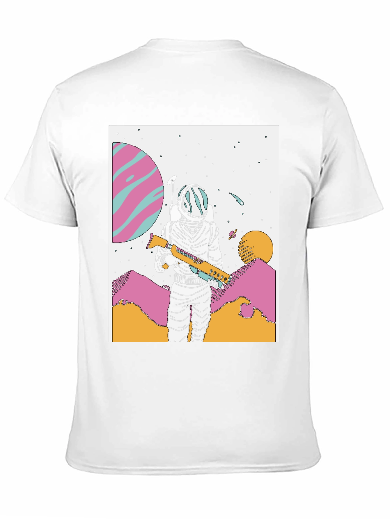 Astronaut Graphic Tee - Retro Space Adventure