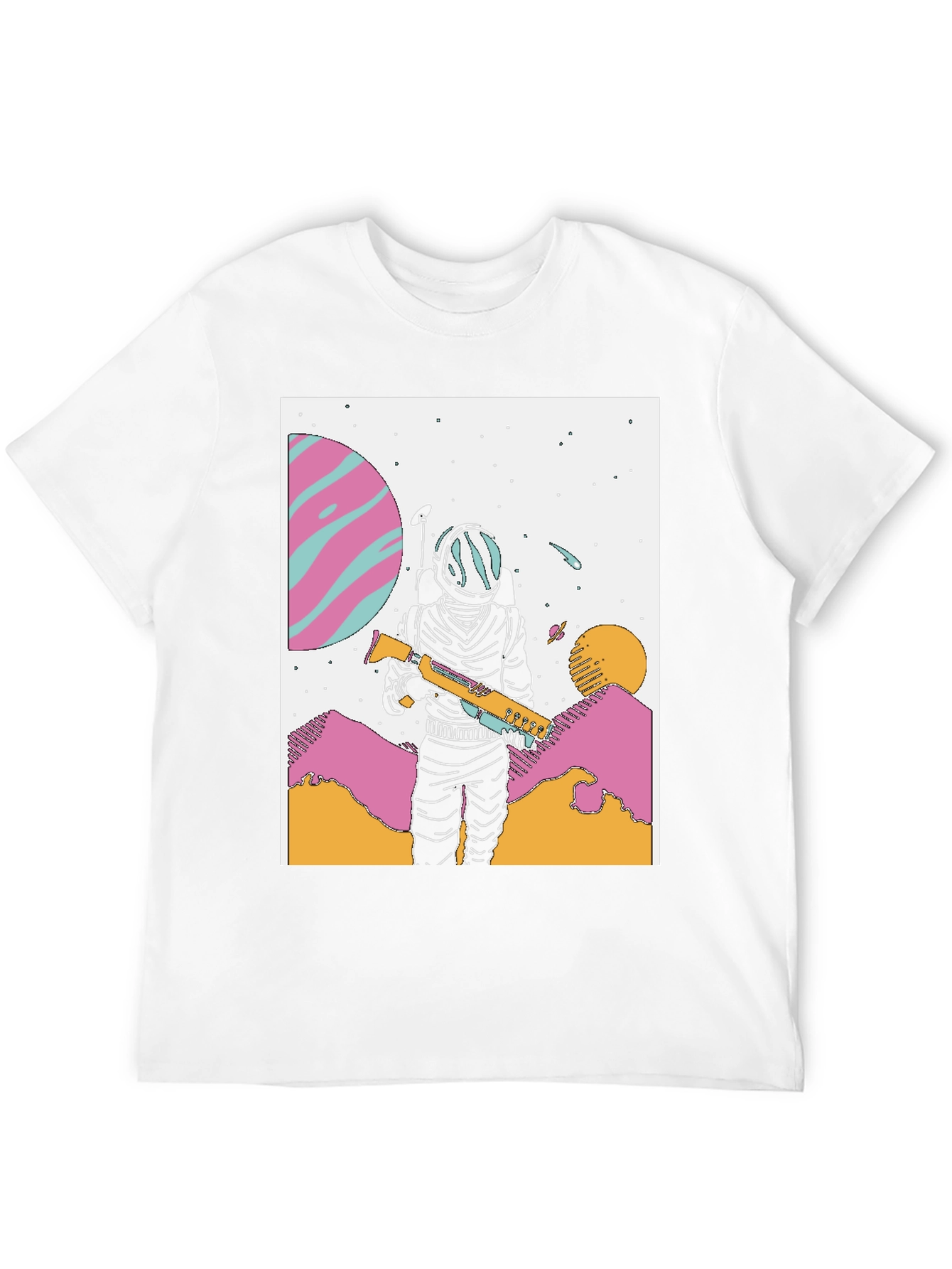 Astronaut Graphic Tee - Retro Space Adventure