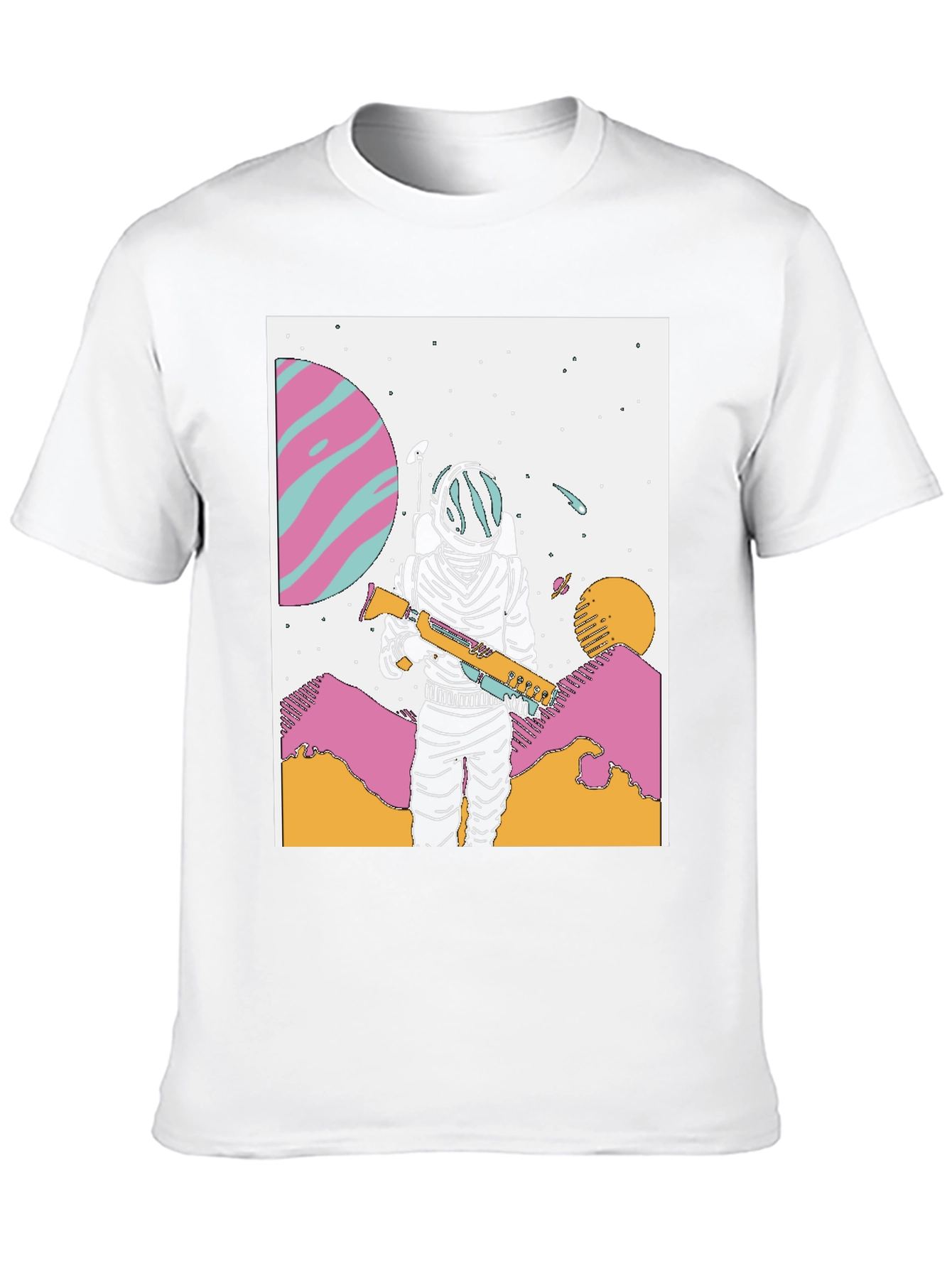 Astronaut Graphic Tee - Retro Space Adventure