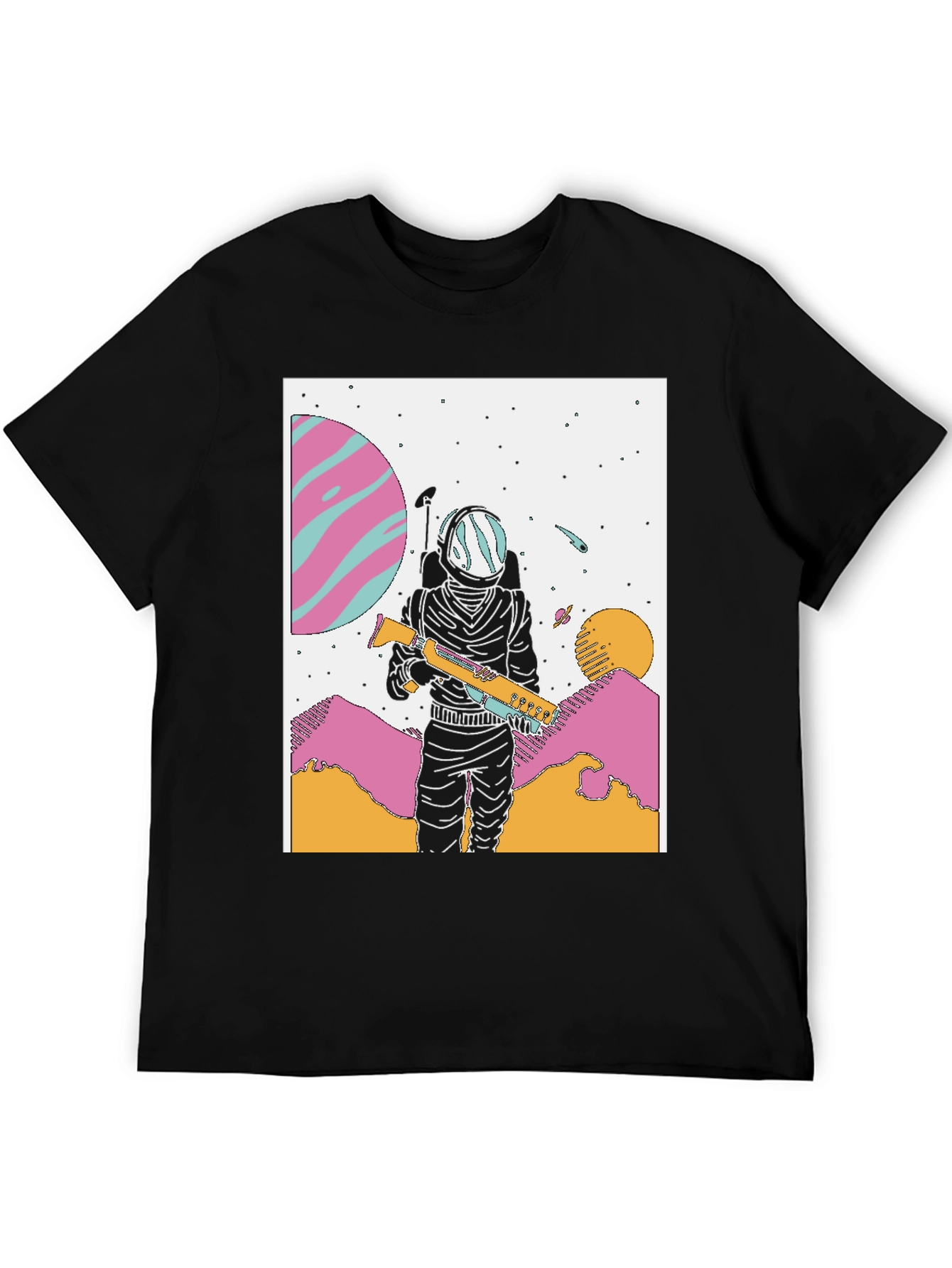 Astronaut Graphic Tee - Retro Space Adventure