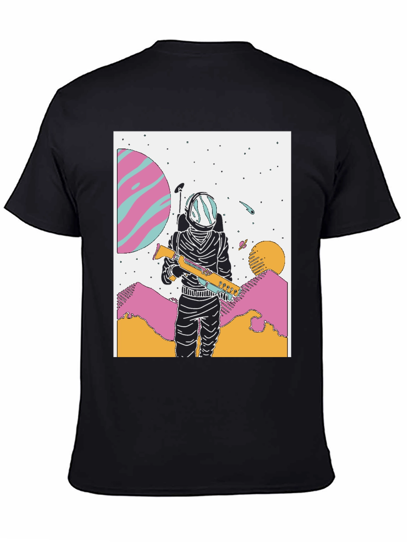 Astronaut Graphic Tee - Retro Space Adventure