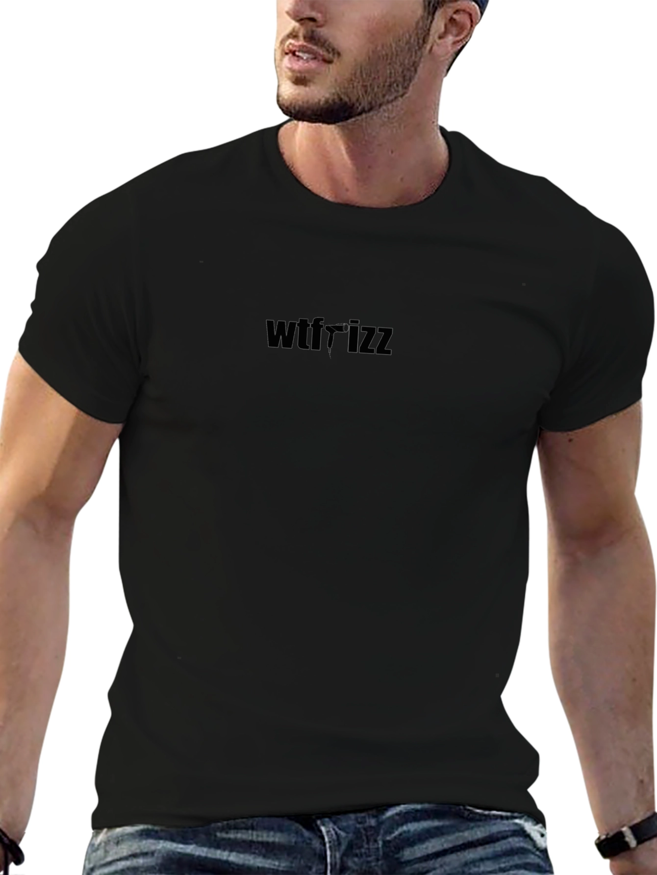 WTFrizz Black Crew Neck T-Shirt