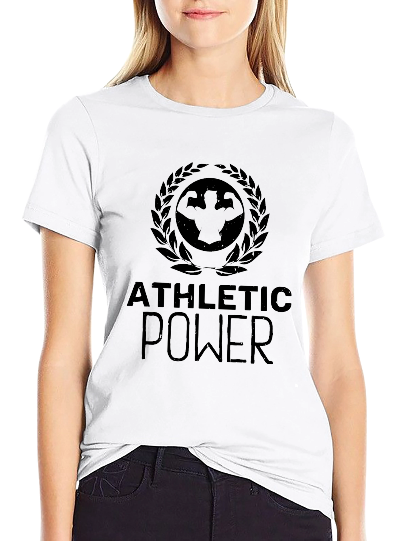 Athletic Power Graphic Tee - Bodybuilder Design