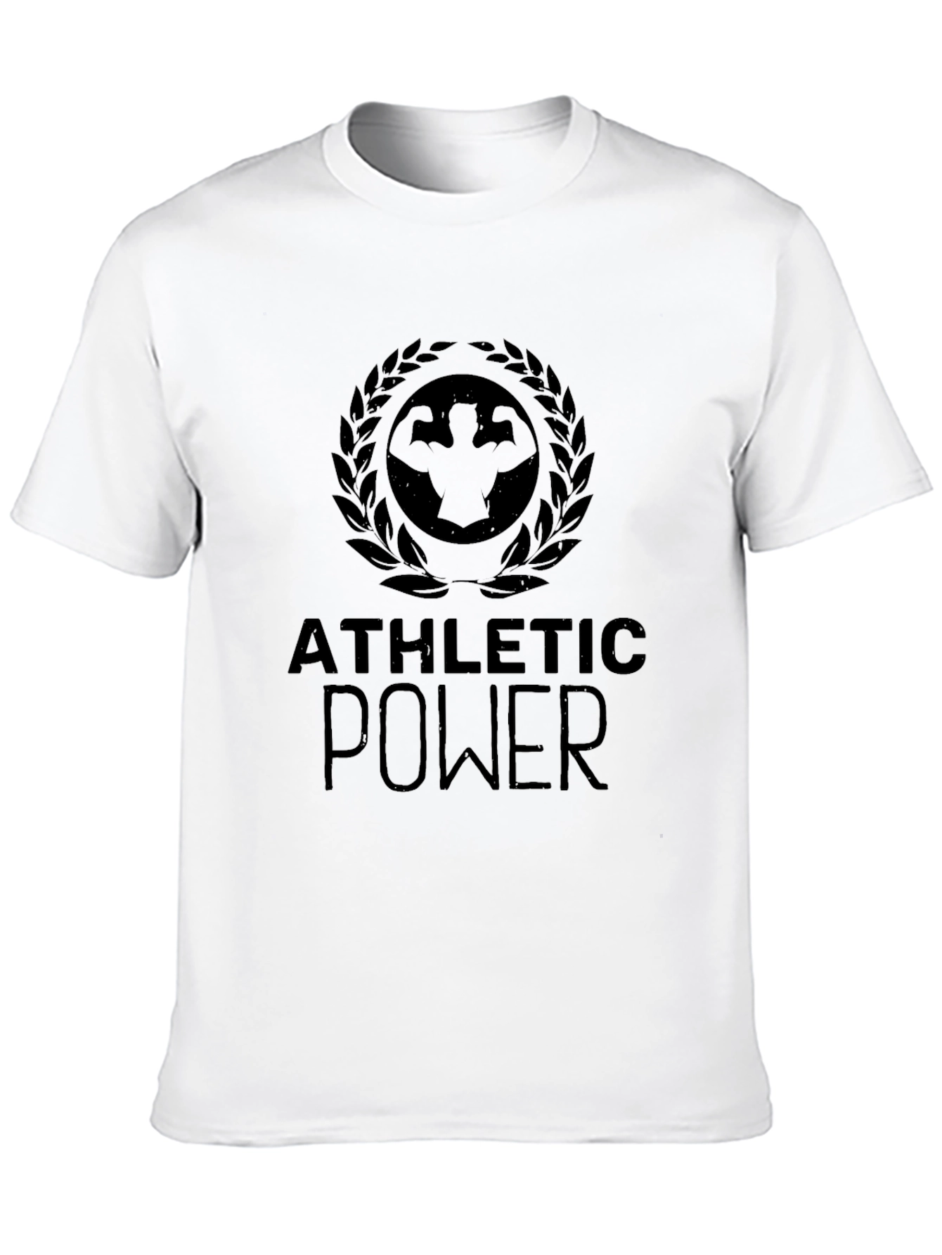 Athletic Power Graphic Tee - Bodybuilder Design