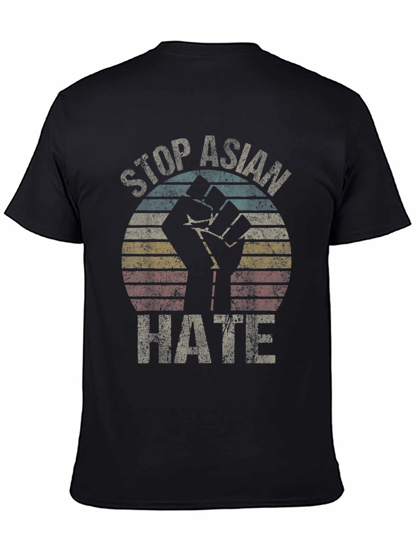 Stop Asian Hate T-Shirt Fist Graphic Tee Activism