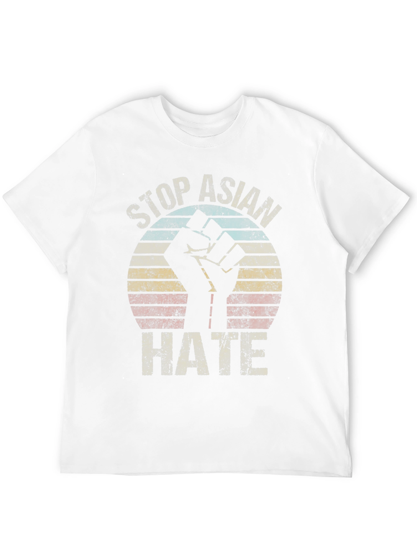 Stop Asian Hate T-Shirt Fist Graphic Tee Activism