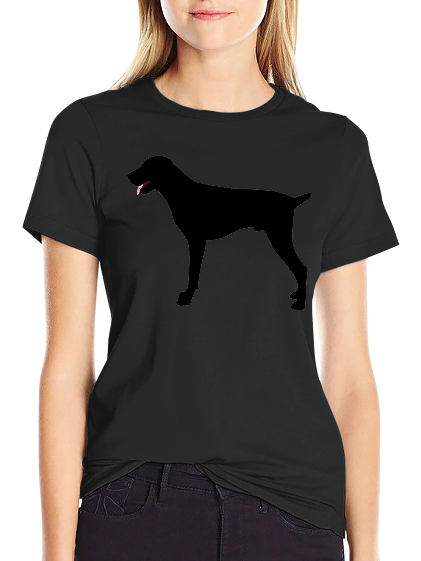 Black Dog Silhouette Graphic Tee