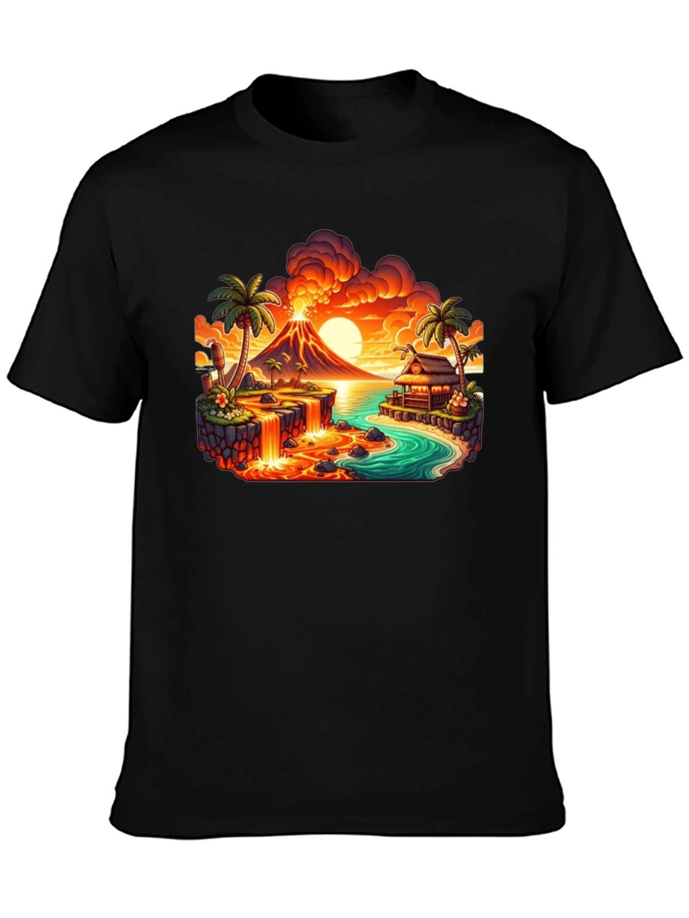 Tropical Island Volcano T-Shirt