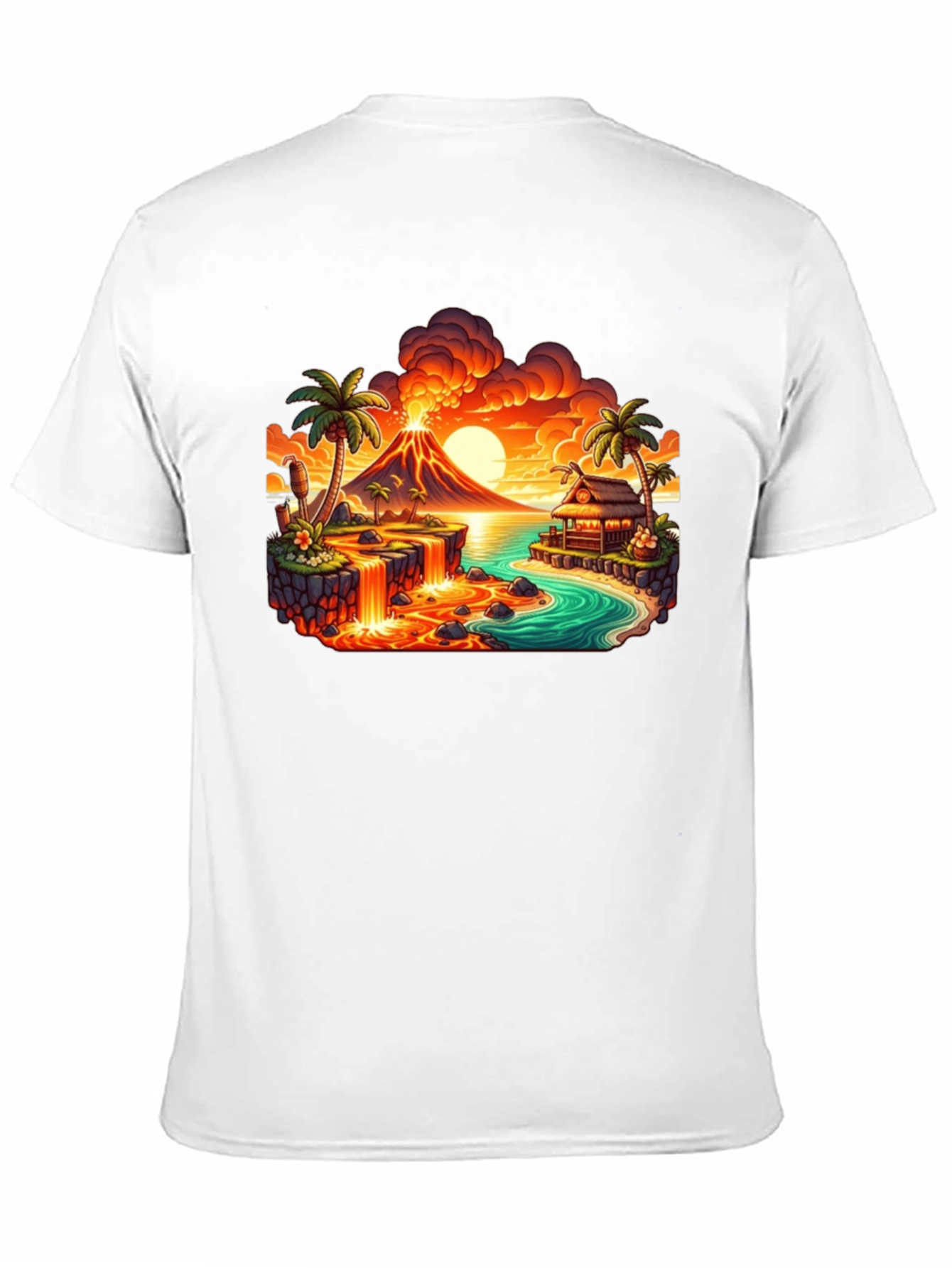 Tropical Island Volcano T-Shirt