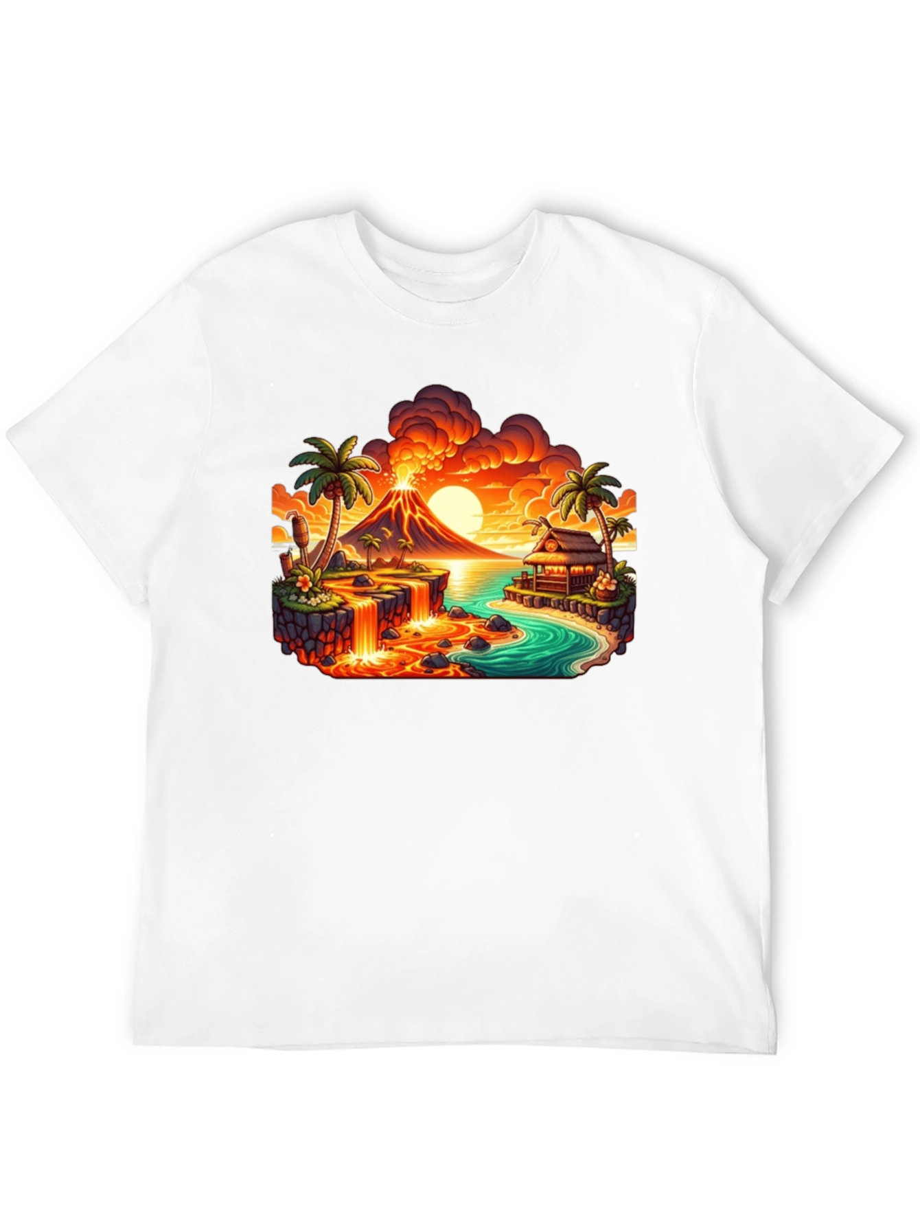 Tropical Island Volcano T-Shirt