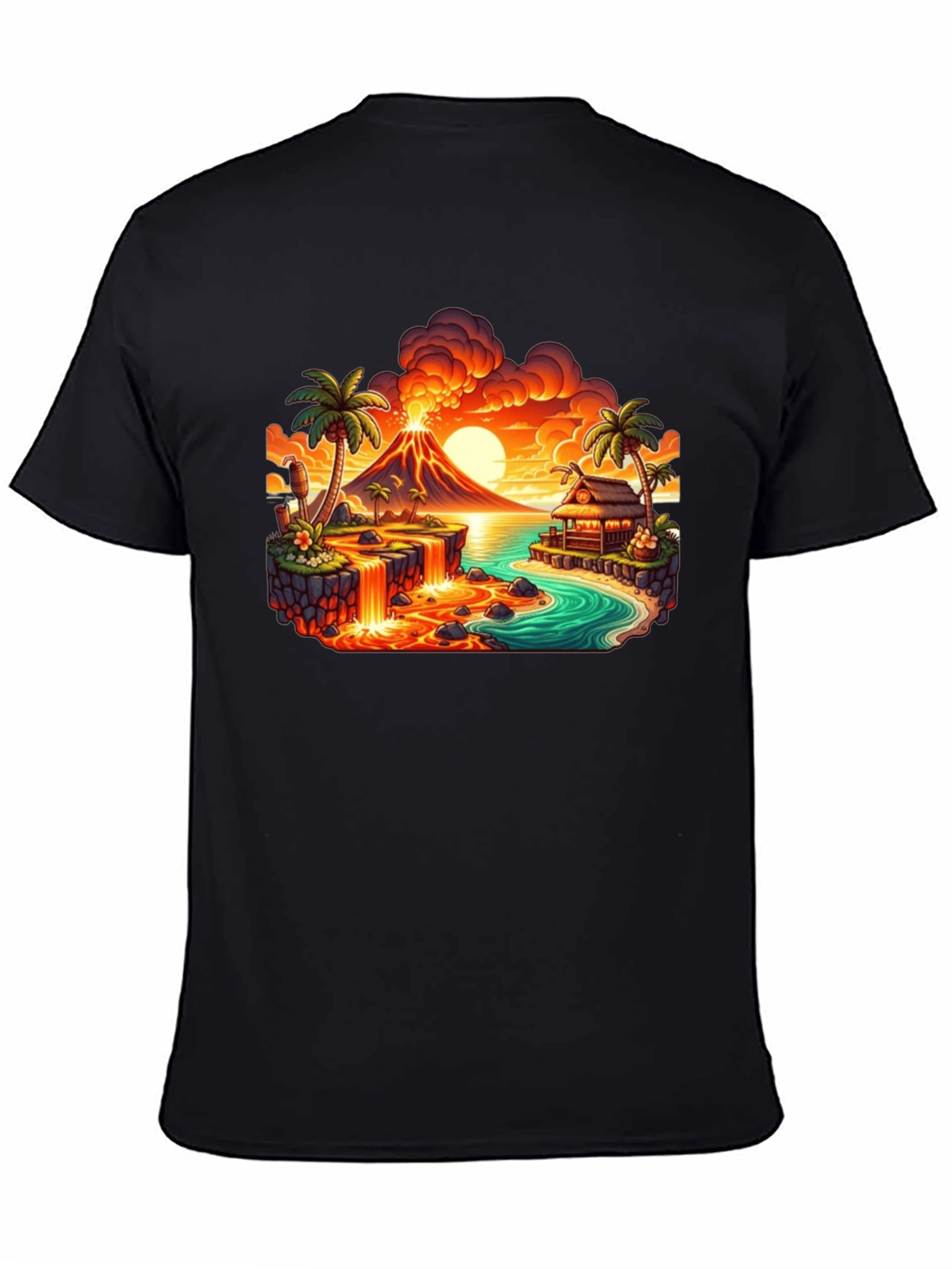 Tropical Island Volcano T-Shirt