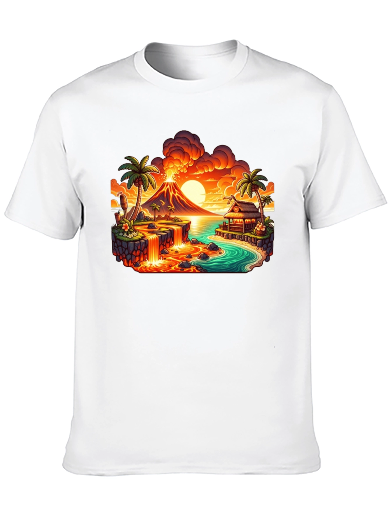Tropical Island Volcano T-Shirt