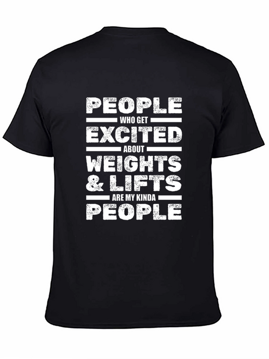 Weightlifting Fan T-Shirt - Excitable People Design