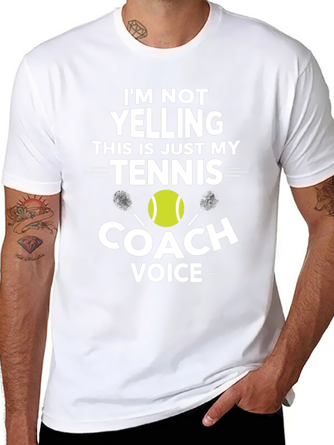 Tennis Coach Voice T-Shirt - Funny Sports Tee
