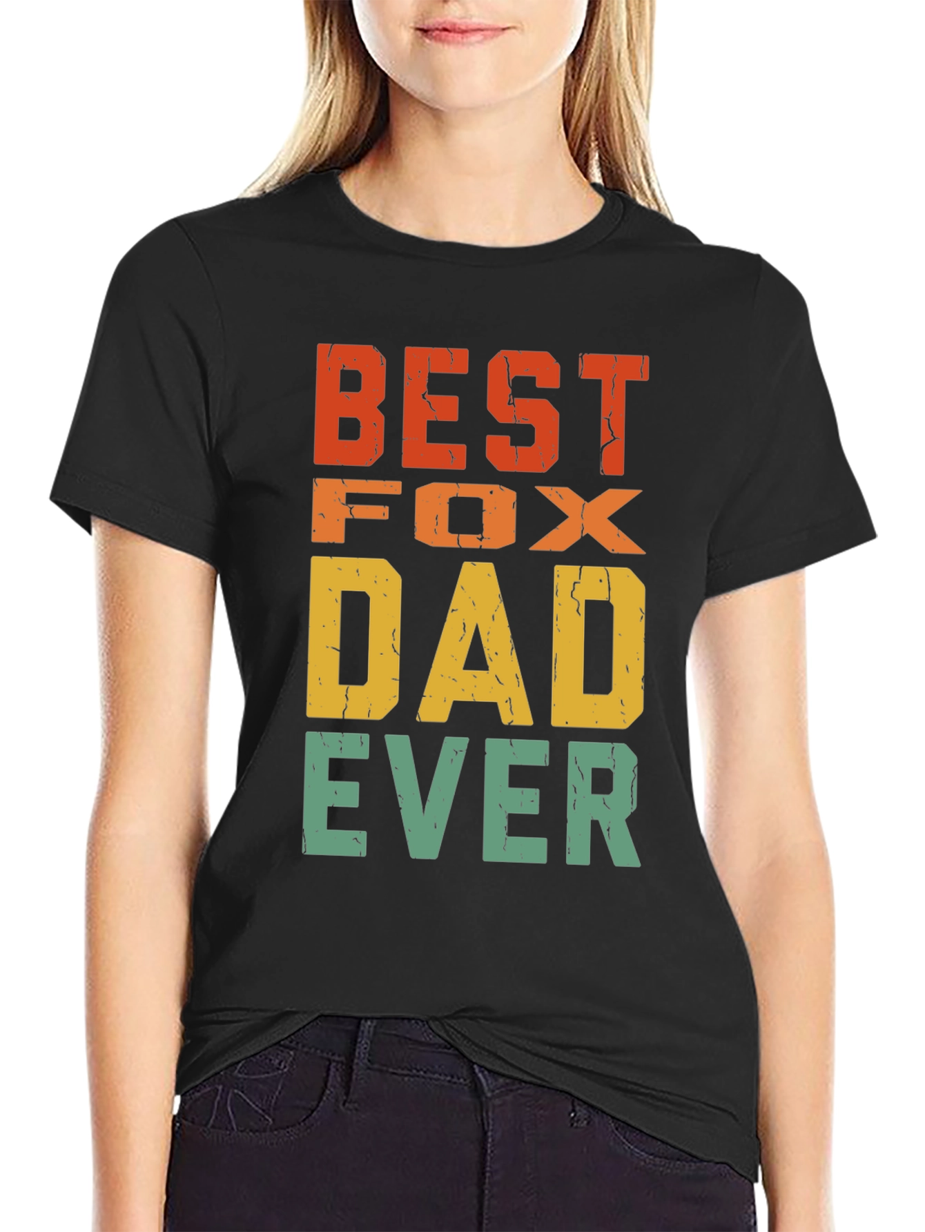 Best Fox Dad Ever T-Shirt - Retro Design