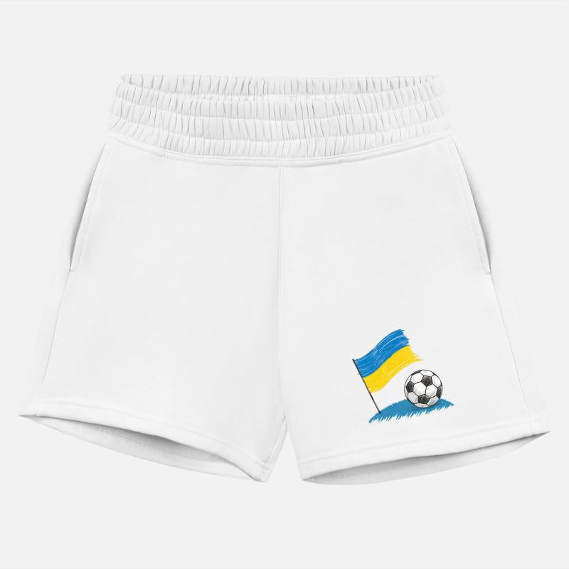 Ukraine flag and crayon-style soccer ball