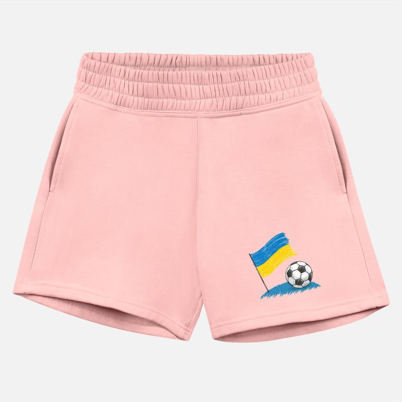 Ukraine flag and crayon-style soccer ball