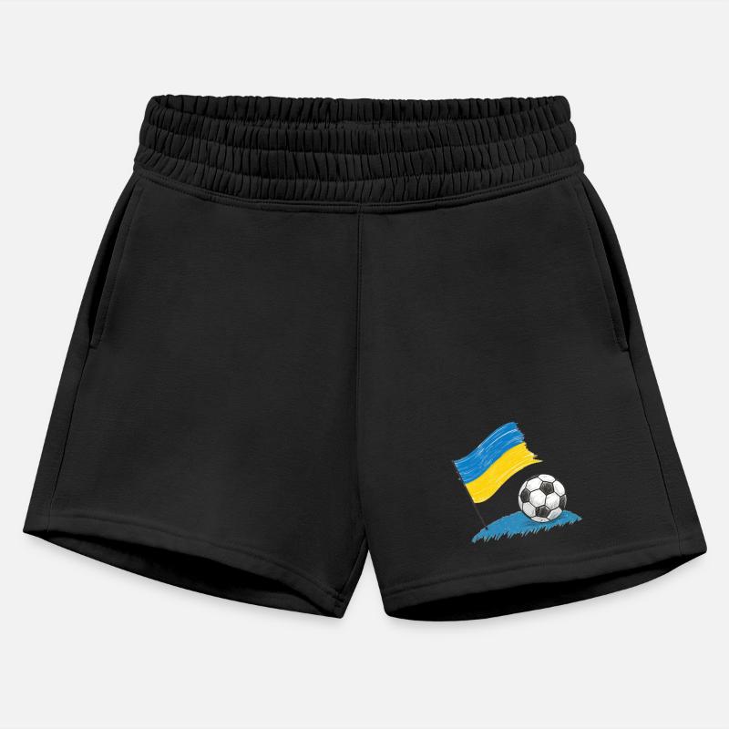 Ukraine flag and crayon-style soccer ball