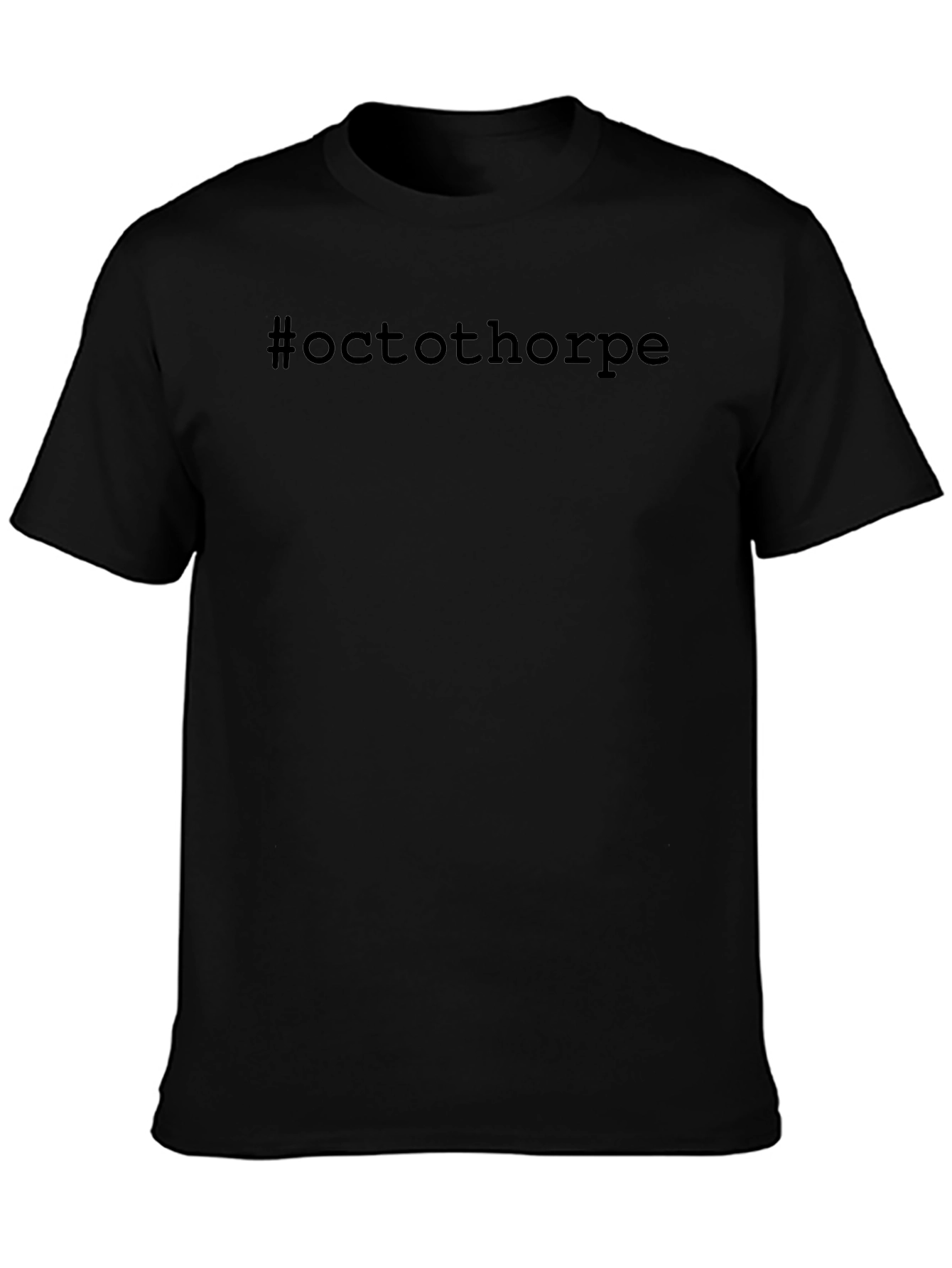 #octothorpe Black Cotton Graphic T-Shirt