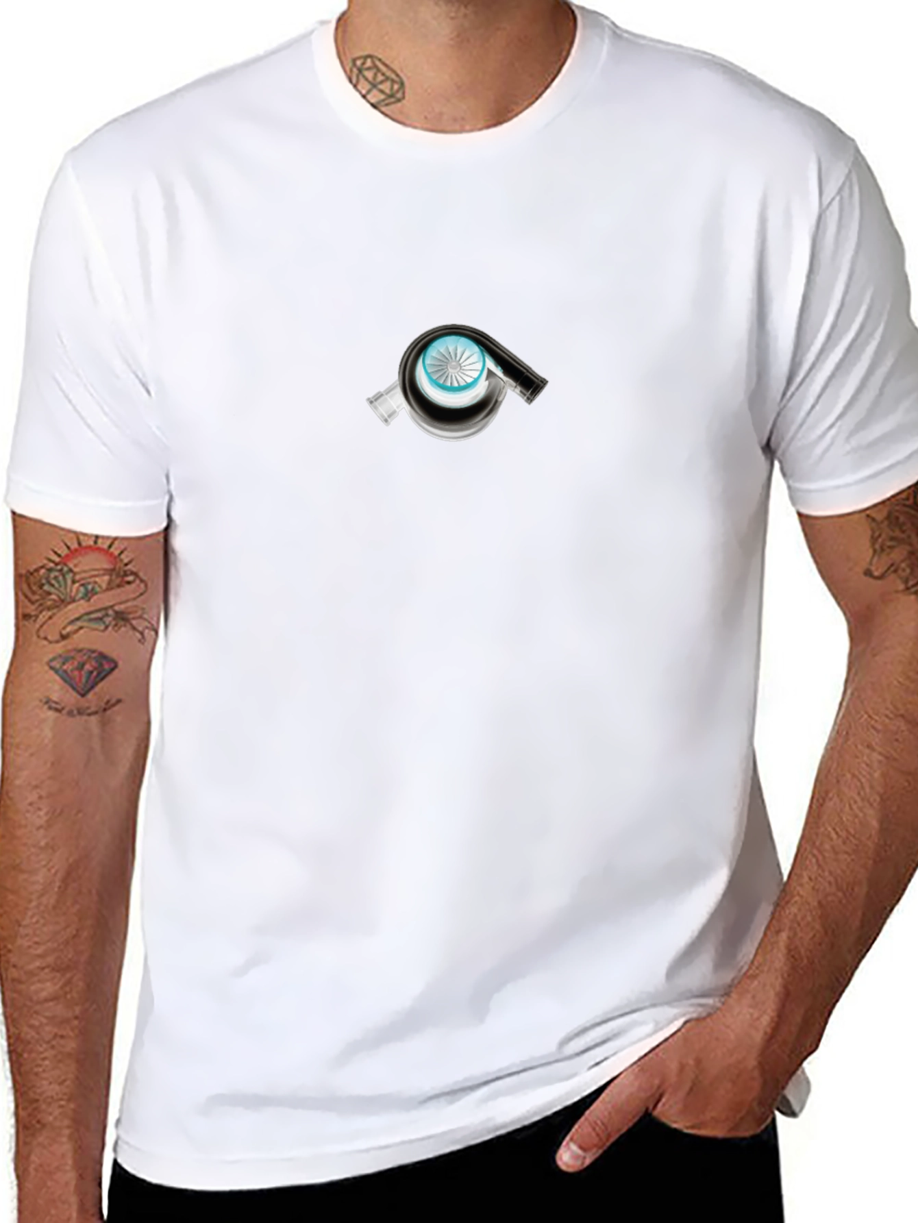 Turbo Graphic Tee - Black Cotton T-Shirt