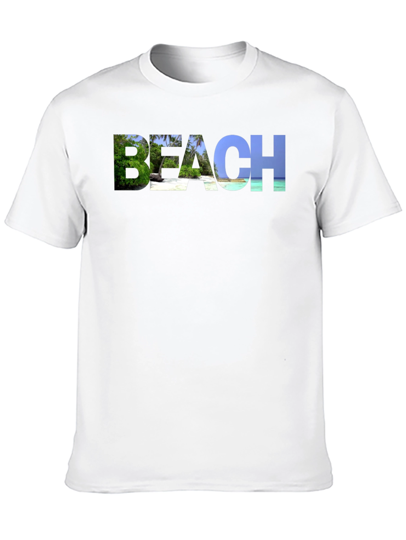 Beach Graphic Black T-Shirt