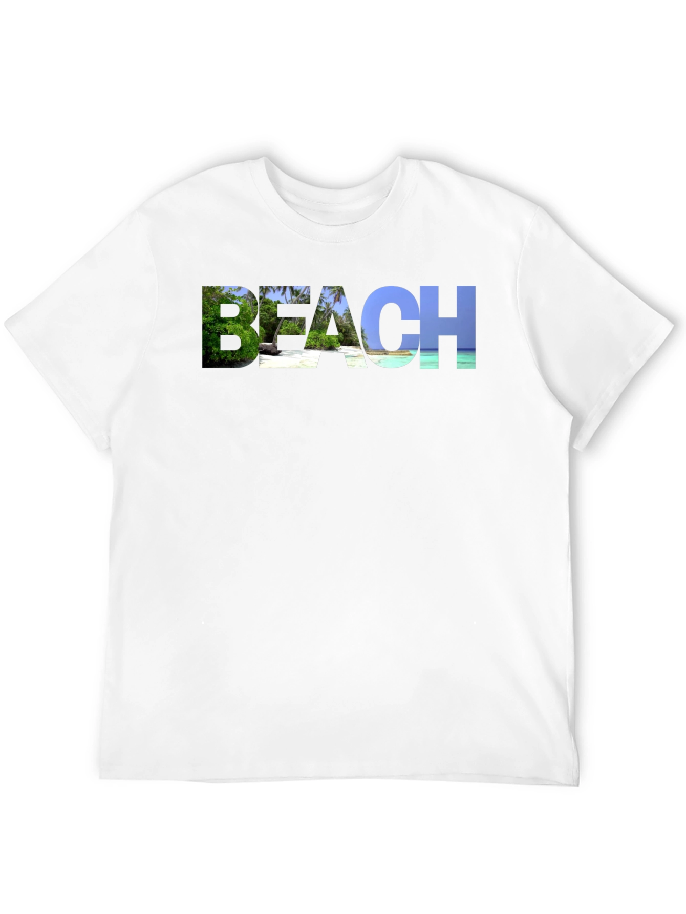Beach Graphic Black T-Shirt